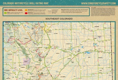Motorcyclist Trail skills map Southeast Colorado